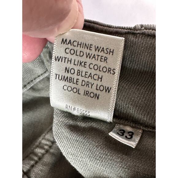 Pistola Women's Straight Leg Capri Pant SZ 33 Stretch Army Green Utility Grunge - Picture 13 of 13